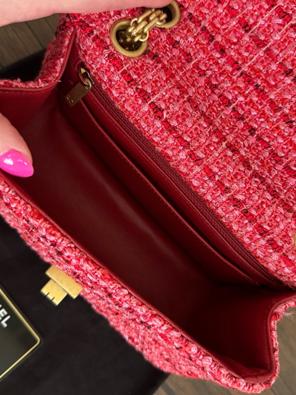 CHANEL  2.55 Reissue Multicolor Tweed Mini Chain Bag - Picture 6 of 10